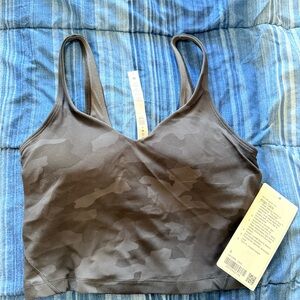 Lululemon Athletica Black Camo Crop Top